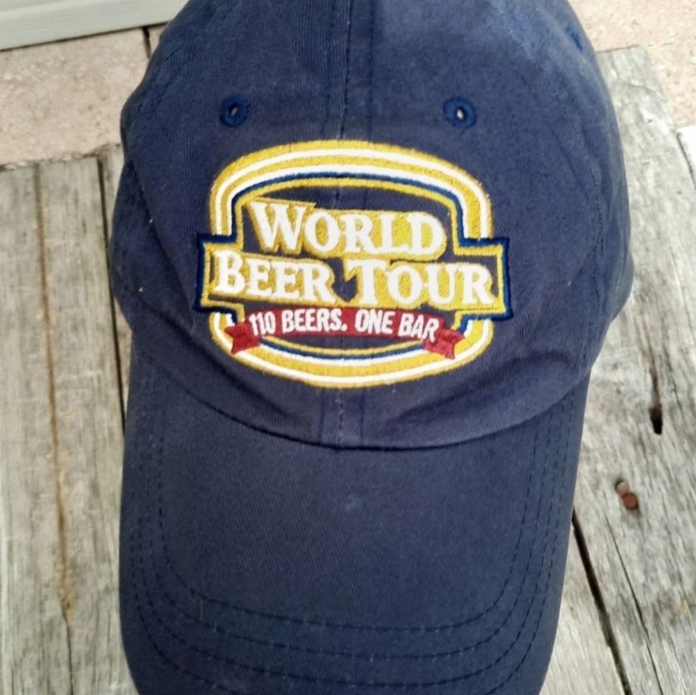 World Beer Tour blue baseball cap hat Old Chicago 1 sz